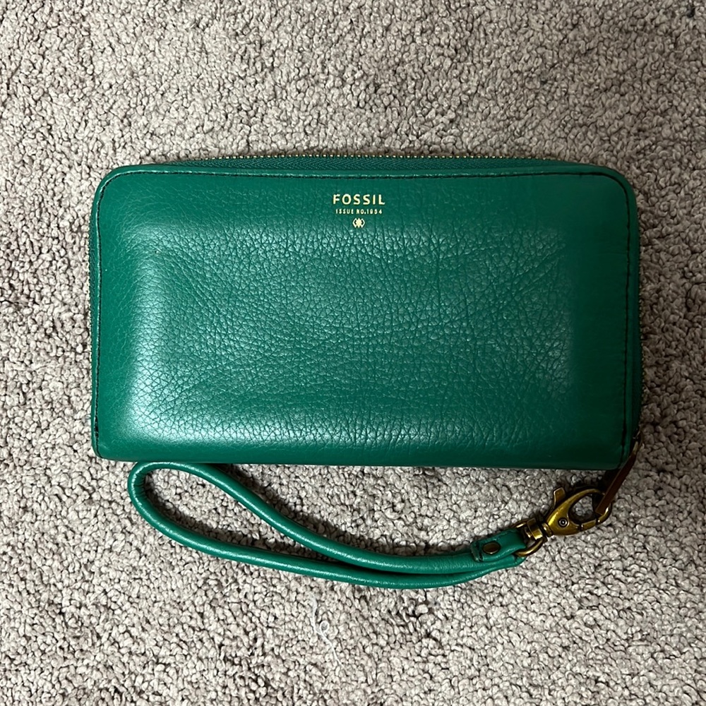 Turquoise Fossil Clutch